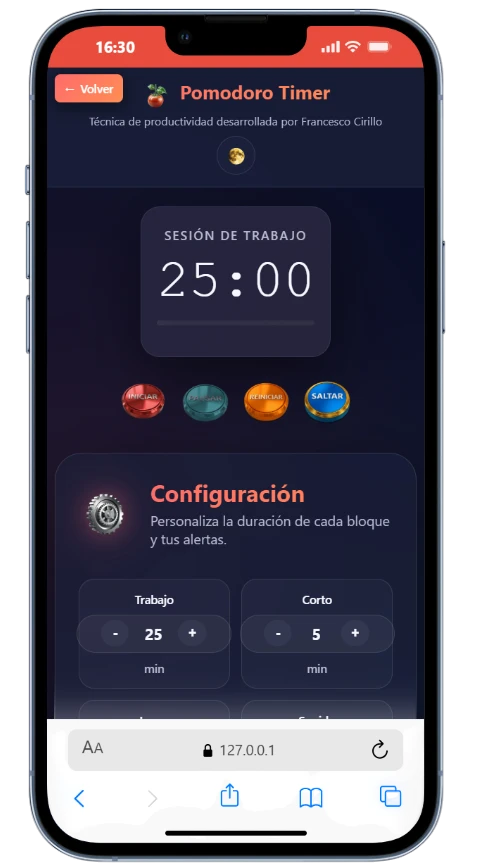 Pomodoro Timer - Main