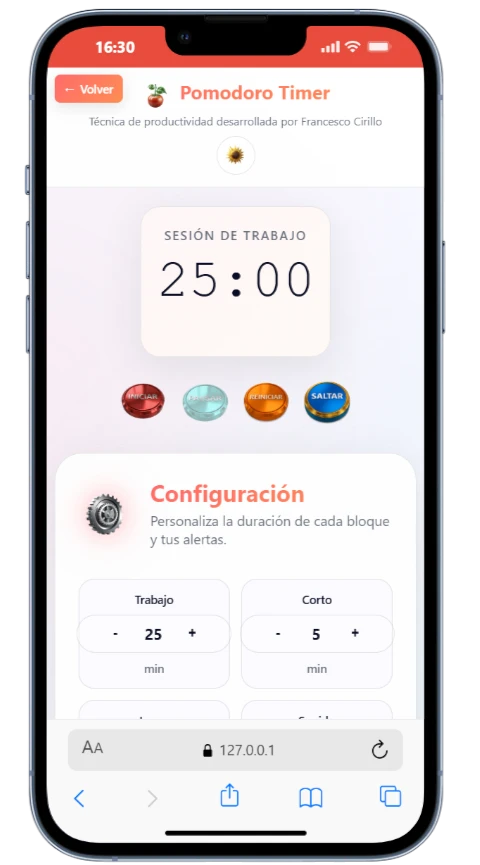 Pomodoro Timer - Mobile