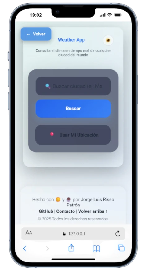 Weather App - Dashboard